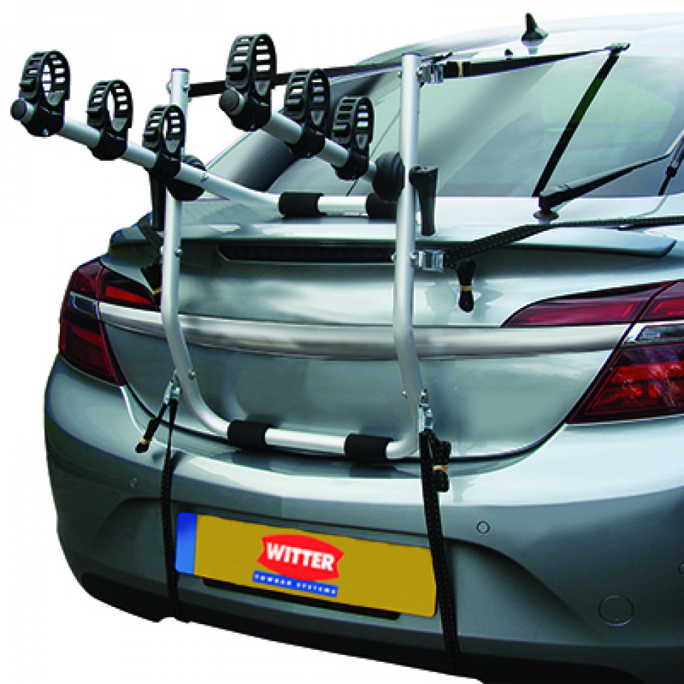 High Rear Mounted 3 Bike Cycle Carrier with EasyFit Cradles & Straps Ixplor