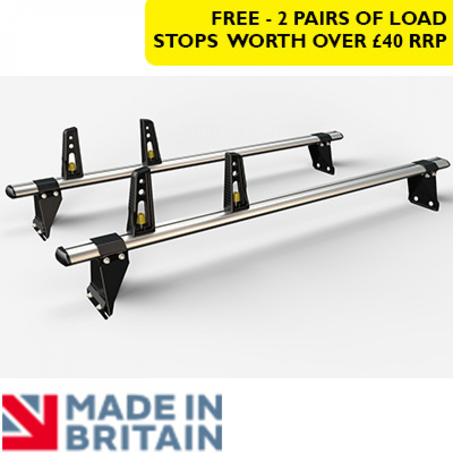 2 Van Guard Aluminium Roof Bar Kit for LCVs Ixplor